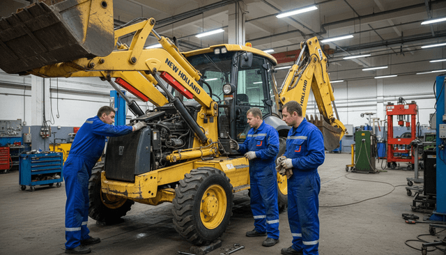 Ремонт экскаватора-погрузчика New Holland