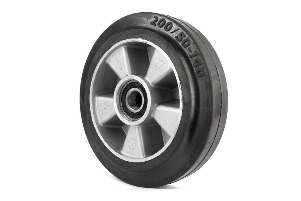 Колесо резиновое 200х50 мм с подшипником для тележек гидравлических BF/WB/RHP/BFS
